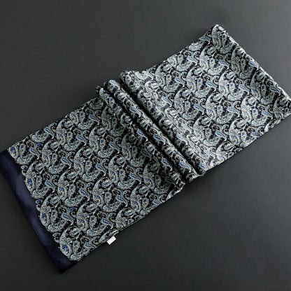 100% Natural Silk Double Layer Cravat Men's Silk Printed Long Scarf Premium Gift for Men 28x160cm