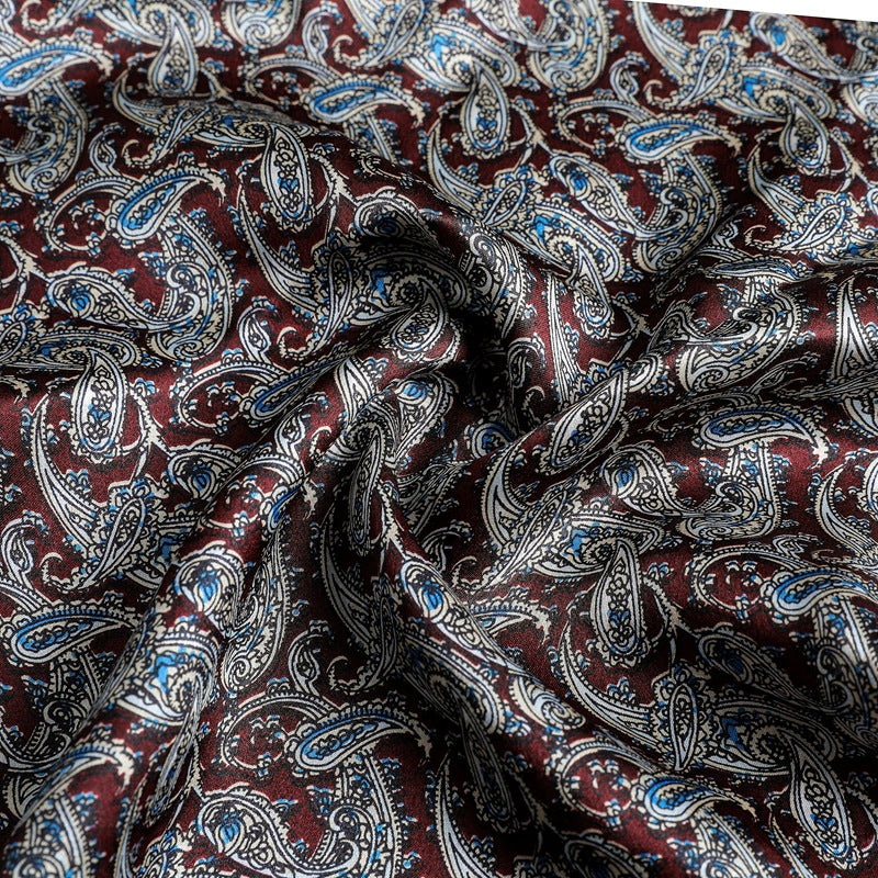 100% Natural Silk Double Layer Cravat Men's Silk Printed Long Scarf Premium Gift for Men 28x160cm