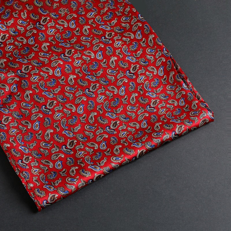 100% Natural Silk Double Layer Cravat Men's Silk Printed Long Scarf Premium Gift for Men 28x160cm