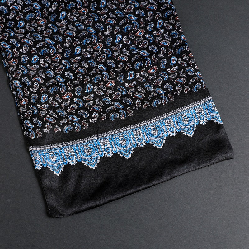 100% Natural Silk Double Layer Cravat Men's Silk Printed Long Scarf Premium Gift for Men 28x160cm