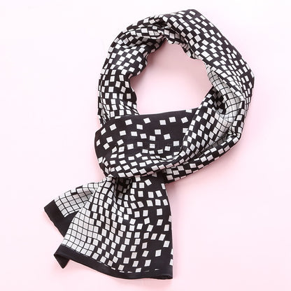 100% Natural Silk Double Layer Cravat Men's Silk Printed Long Scarf Premium Gift for Men 28x160cm