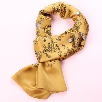 100% Natural Silk Double Layer Cravat Men's Silk Printed Long Scarf Premium Gift for Men 28x160cm