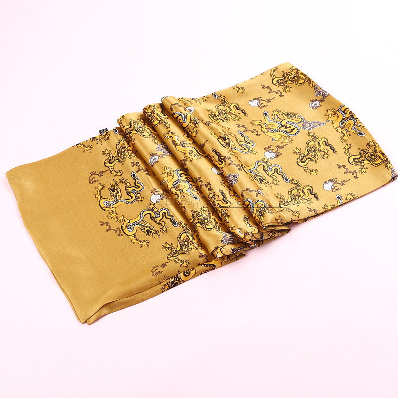 100% Natural Silk Double Layer Cravat Men's Silk Printed Long Scarf Premium Gift for Men 28x160cm