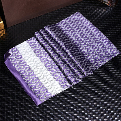 100% Natural Silk Double Layer Cravat Men's Silk Printed Long Scarf Premium Gift for Men 28x160cm
