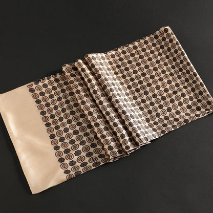 100% Natural Silk Double Layer Cravat Men's Silk Printed Long Scarf Premium Gift for Men 28x160cm