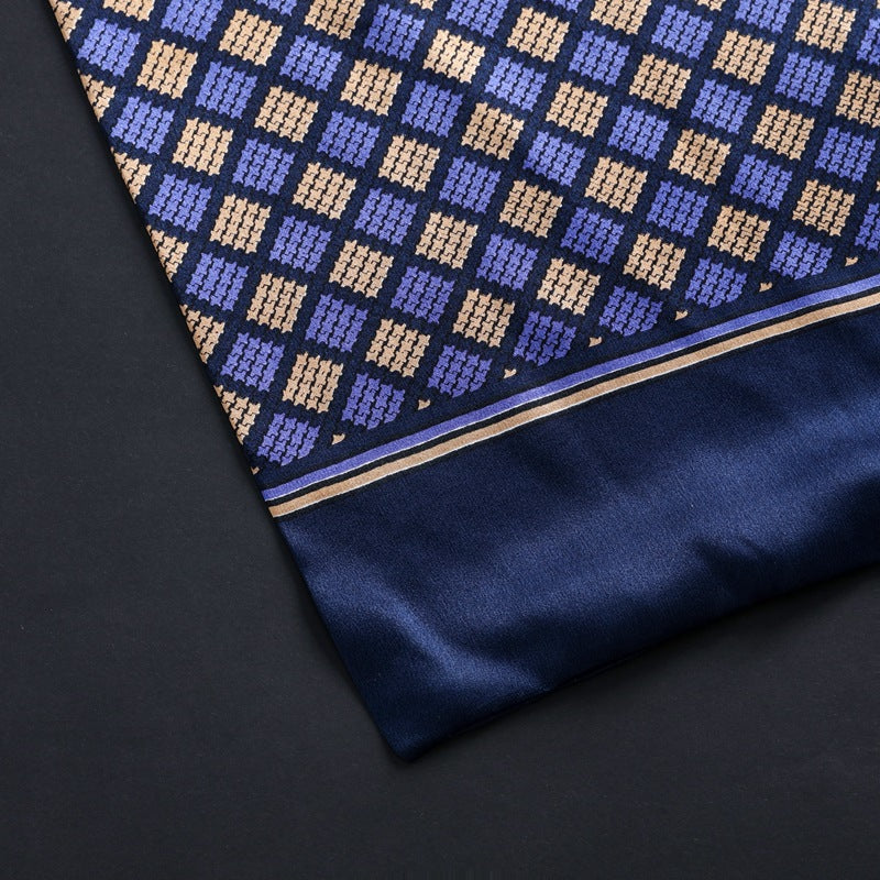 100% Natural Silk Double Layer Cravat Men's Silk Printed Long Scarf Premium Gift for Men 28x160cm
