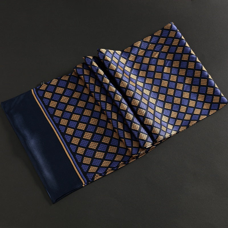 100% Natural Silk Double Layer Cravat Men's Silk Printed Long Scarf Premium Gift for Men 28x160cm