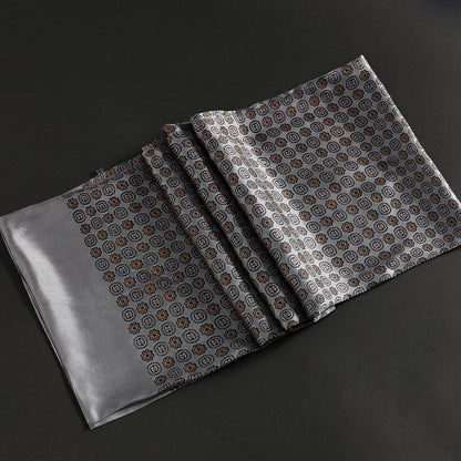 100% Natural Silk Double Layer Cravat Men's Silk Printed Long Scarf Premium Gift for Men 28x160cm
