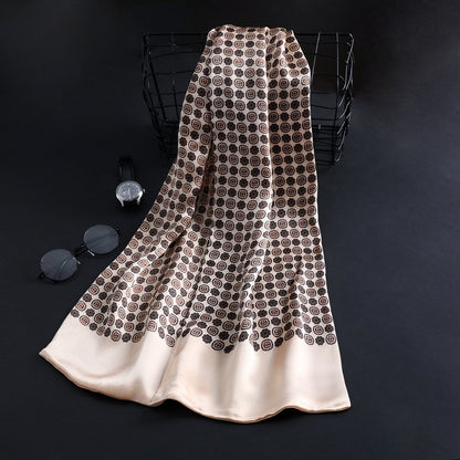 100% Natural Silk Double Layer Cravat Men's Silk Printed Long Scarf Premium Gift for Men 28x160cm