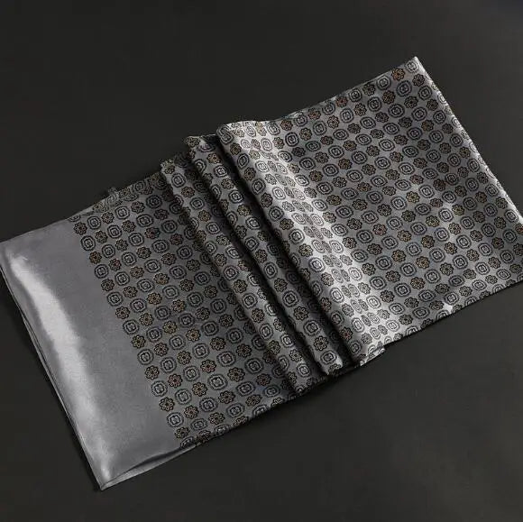 100% Natural Silk Double Layer Cravat Men's Silk Printed Long Scarf Premium Gift for Men 28x160cm
