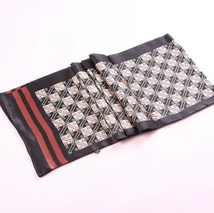 100% Natural Silk Double Layer Cravat Men's Silk Printed Long Scarf Premium Gift for Men 28x160cm