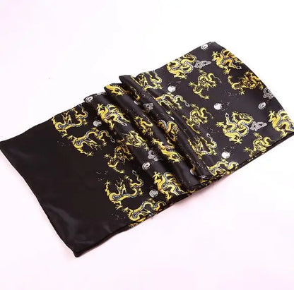 100% Natural Silk Double Layer Cravat Men's Silk Printed Long Scarf Premium Gift for Men 28x160cm