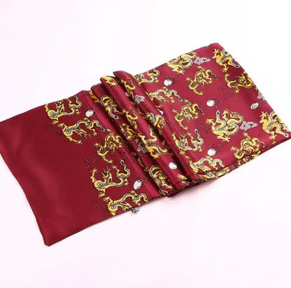 100% Natural Silk Double Layer Cravat Men's Silk Printed Long Scarf Premium Gift for Men 28x160cm