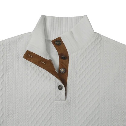 2024 cross-border hot-selling autumn and winter men's casual stand-up collar long-sleeved jacquard knitted pullover sweater