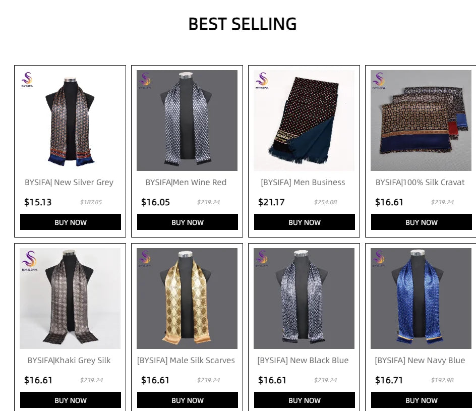 [BYSIFA] Male Silk Scarves Fall Winter 100% Silk Men Beige Khaki Long Scarf Accessories Spring Handsome Scarf Cravat160*26cm