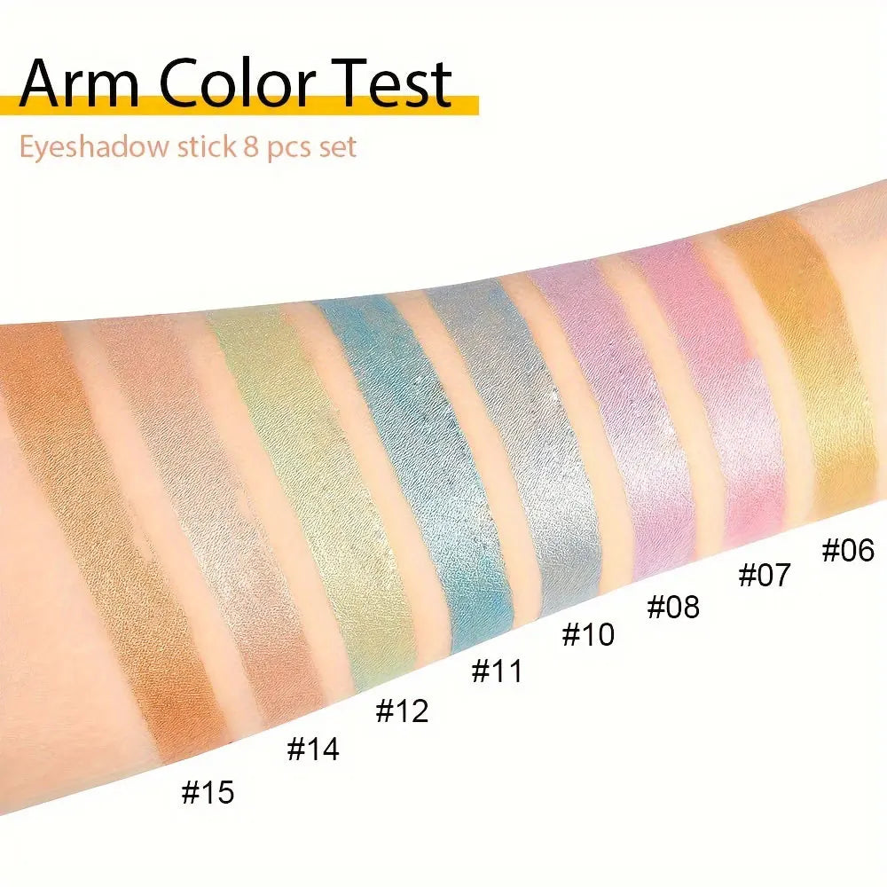 16 Colors Pearlescent Eyeliner, Color Glitter Waterproof Long-Lasting Eye Makeup Non-smudge Eyeliner