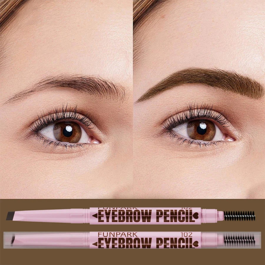 2 in1 Eyebrow pencil professional Cosmetics makeup for women 5 Colors Waterproof Eyebrow Tattoo brush Long Lasting eyebrow pen