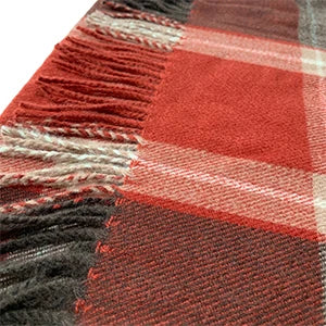 1PCS Winter Scarf for Women Red Green Plaid Scarf w/fringe Tartan Cashmere Feel Pashmina Shawl Soft Warm Chunky Scarves