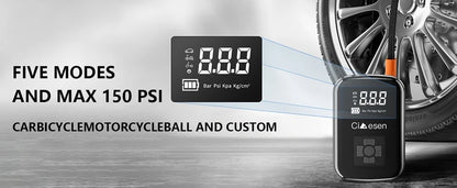 1pc Car Wireless Air Pump 150PSI Portable Electric Tire Inflation For Car Bicycle Motorcycle Air Compressor Inflator US Shipping