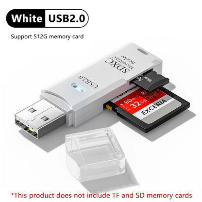 2 in 1 USB 3.0 Card Reader Micro TF sd card Reader usb adapter High Speed Cardreader TF Memory card For PC Laptop Accessories