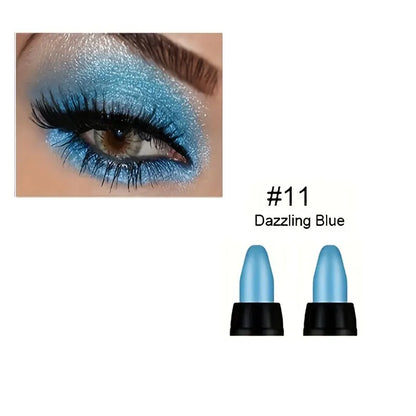 16 Colors Pearlescent Eyeliner, Color Glitter Waterproof Long-Lasting Eye Makeup Non-smudge Eyeliner