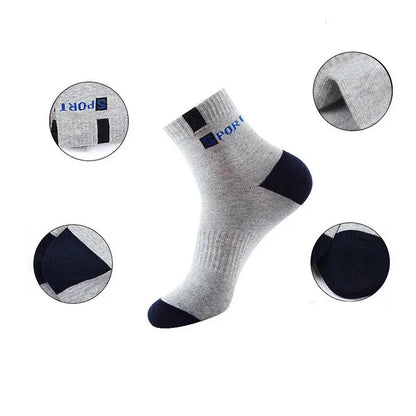 10/5/3pairs Breathable Con Sports Stockings Men Bamboo Fiber Autumn and Winter Men Socks Sweat Absorption Deodorant Business Sox