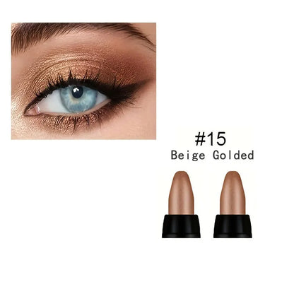 16 Colors Pearlescent Eyeliner, Color Glitter Waterproof Long-Lasting Eye Makeup Non-smudge Eyeliner