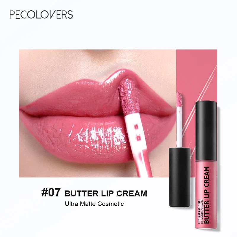 1PC Butter Gloss Non-Sticky Lip Gloss Long Lasting Nude Lip Makeup Hydrating Lip Gloss with Essential Oil Liquid Lipstick