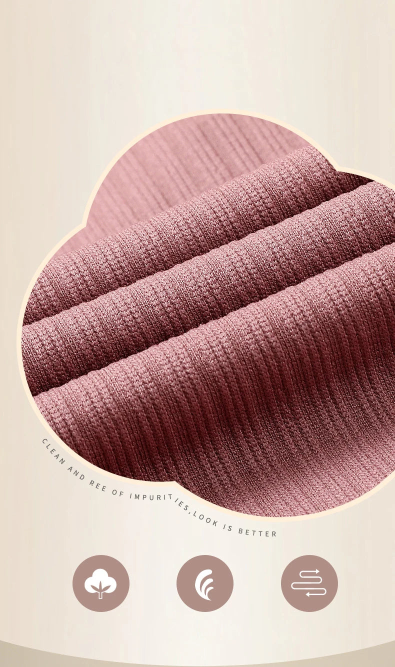 1 Set Warm Thermal Underwear Sexy Ladies Intimates Long Johns Women Shaped Sets Female Middle Collar Thermal Shaping Clothes