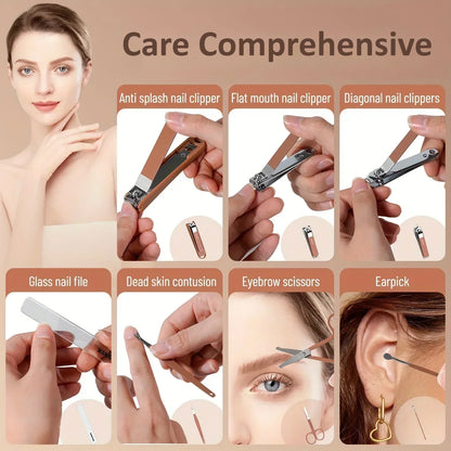 ‌Manicure Kit Stainless Steel Sharp Durable All in One Nail Tools Portable Nail Clipper Set‌